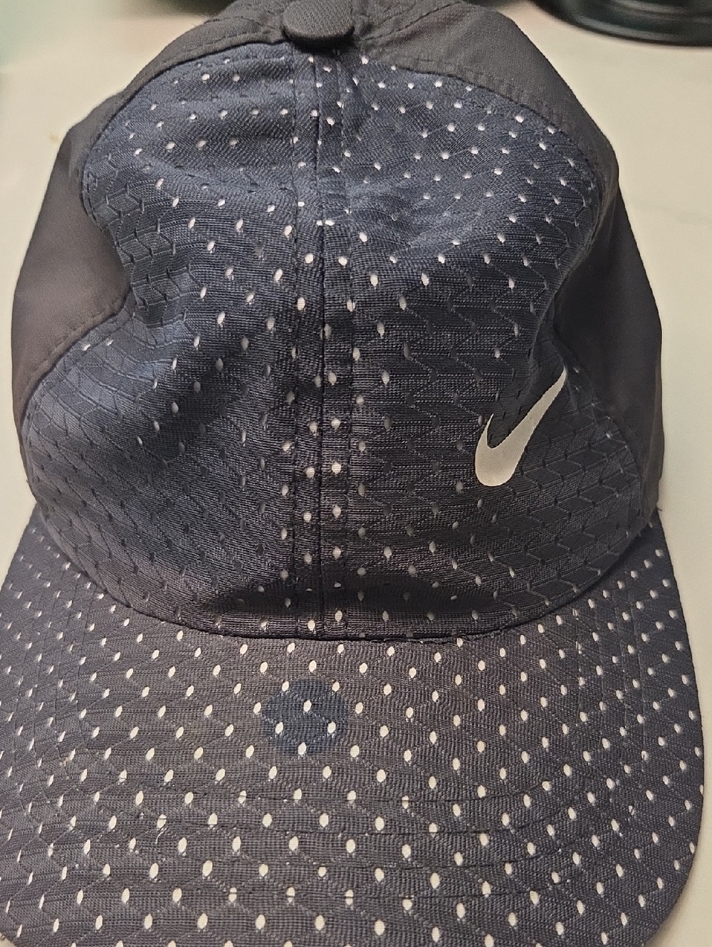 Nike Navy and White‎ Dotted Athletic Cap